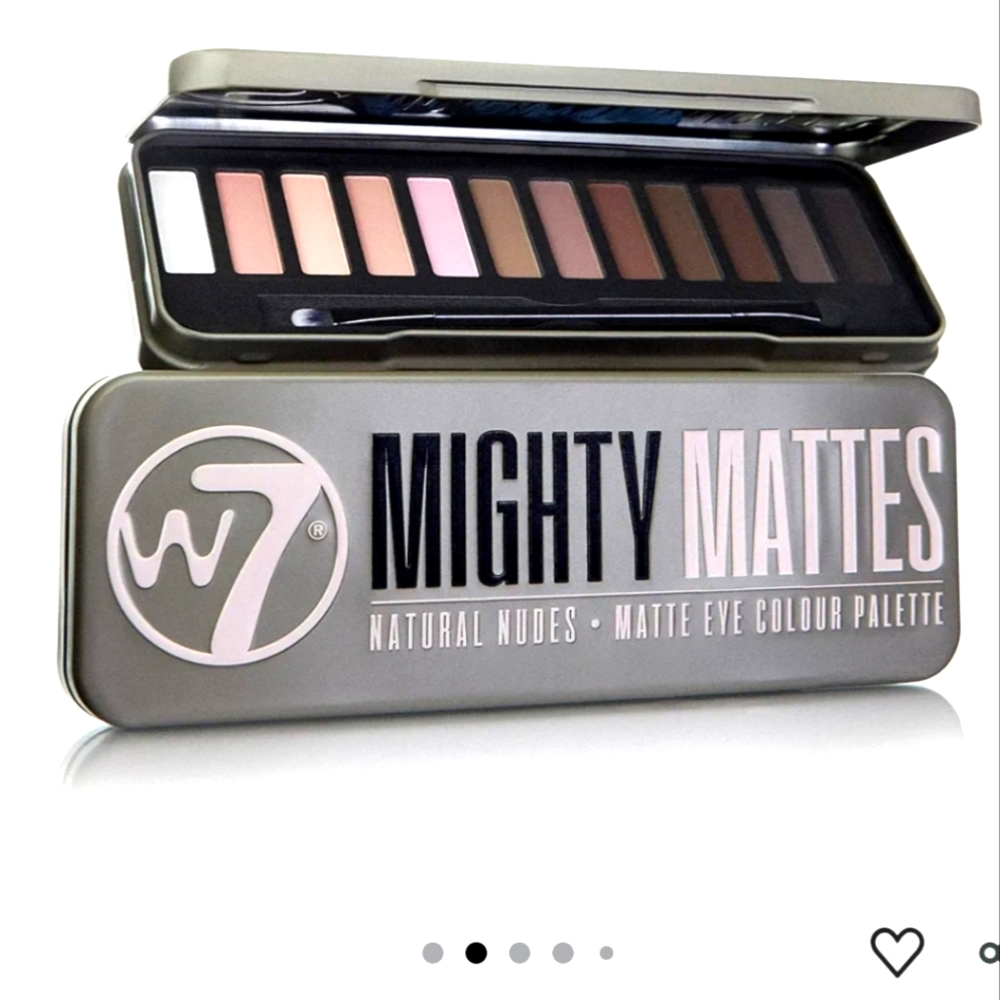 NWT W7 Mighty Mattes Natural Nudes Eye Shadow 12-Colour Palette